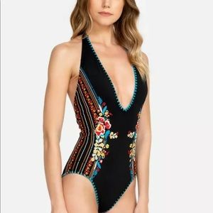 Johnny was small black embroidered